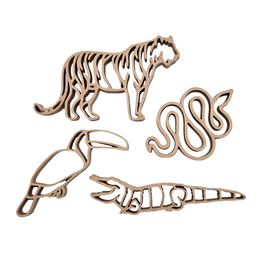 Grennn jungle dieren uitsteker