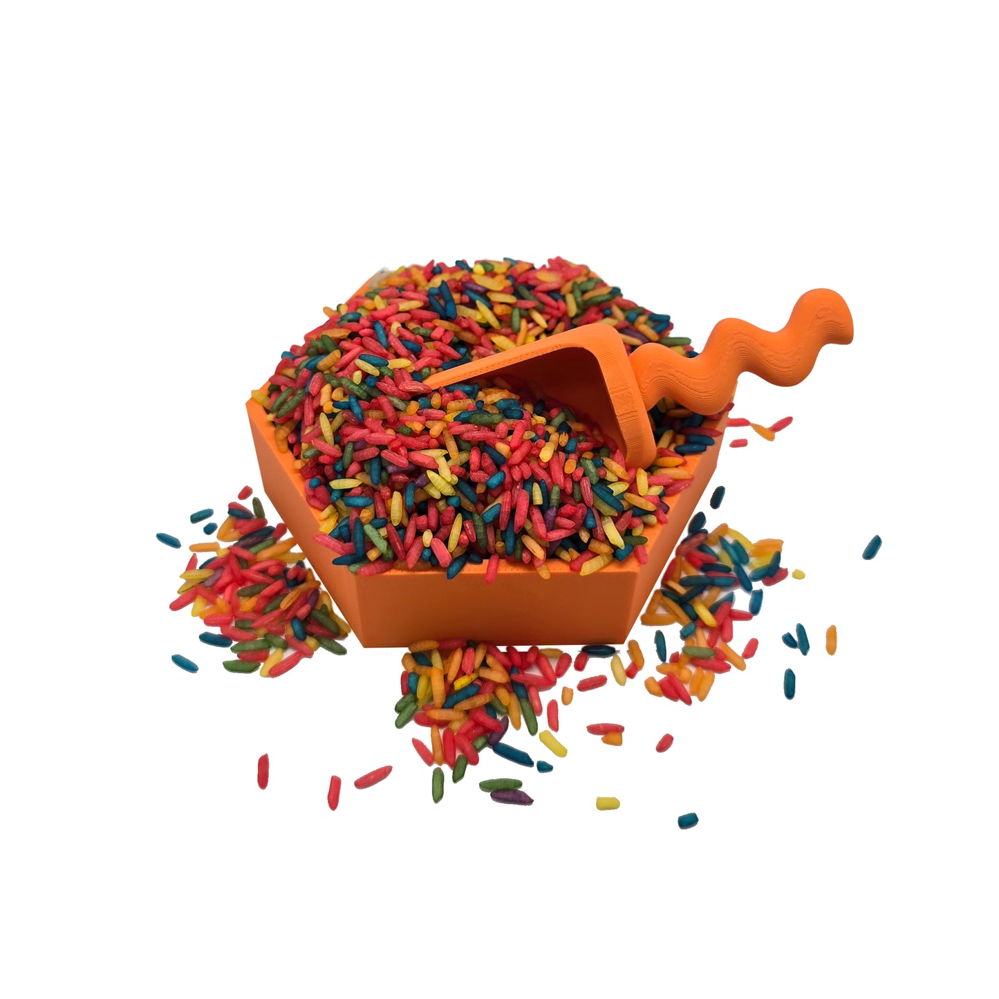 Grennn speelbakje 'mandigo' oranje zeshoekig (B7)