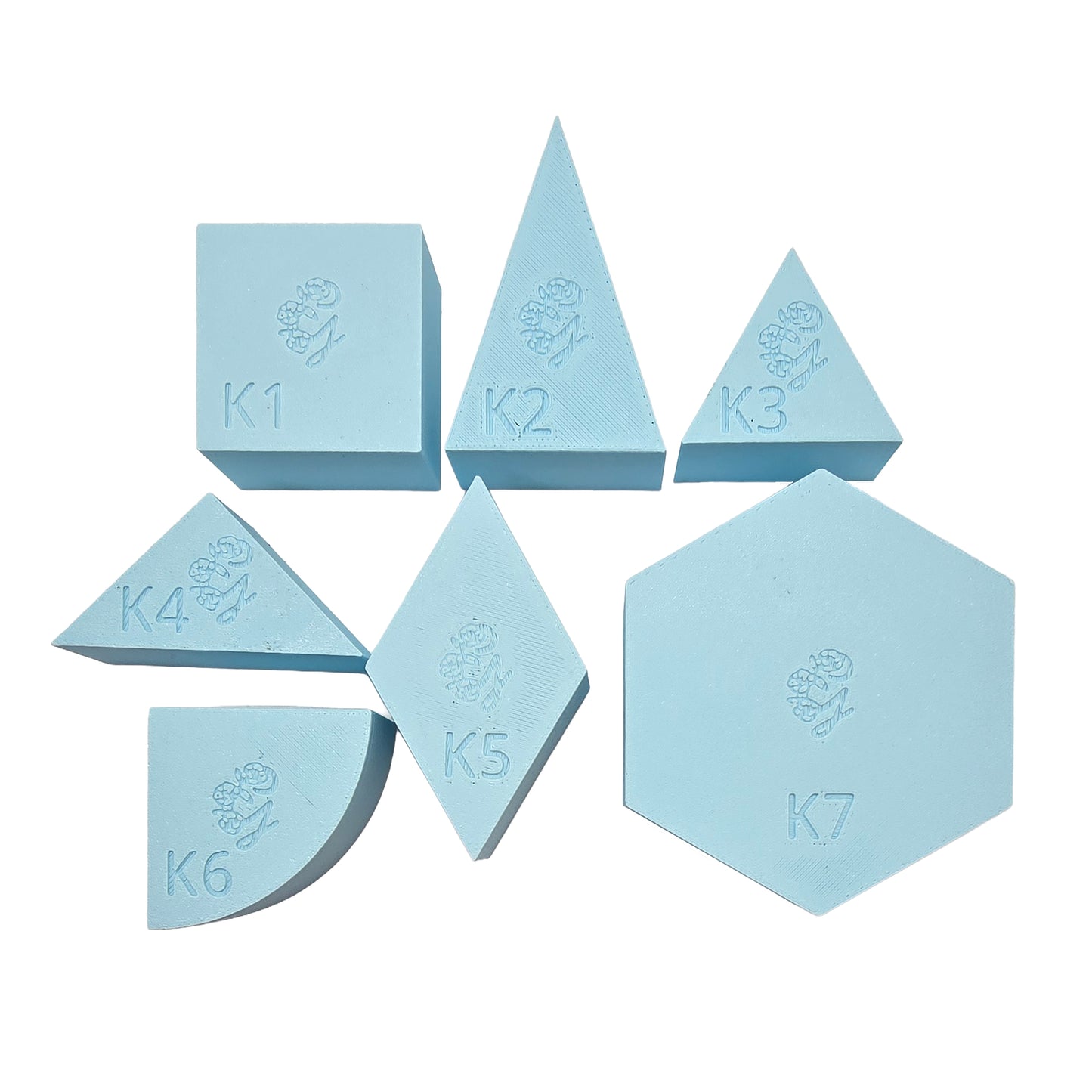 Grennn speelbakje 'mandigo' pastel blauw zeshoekig (K7)