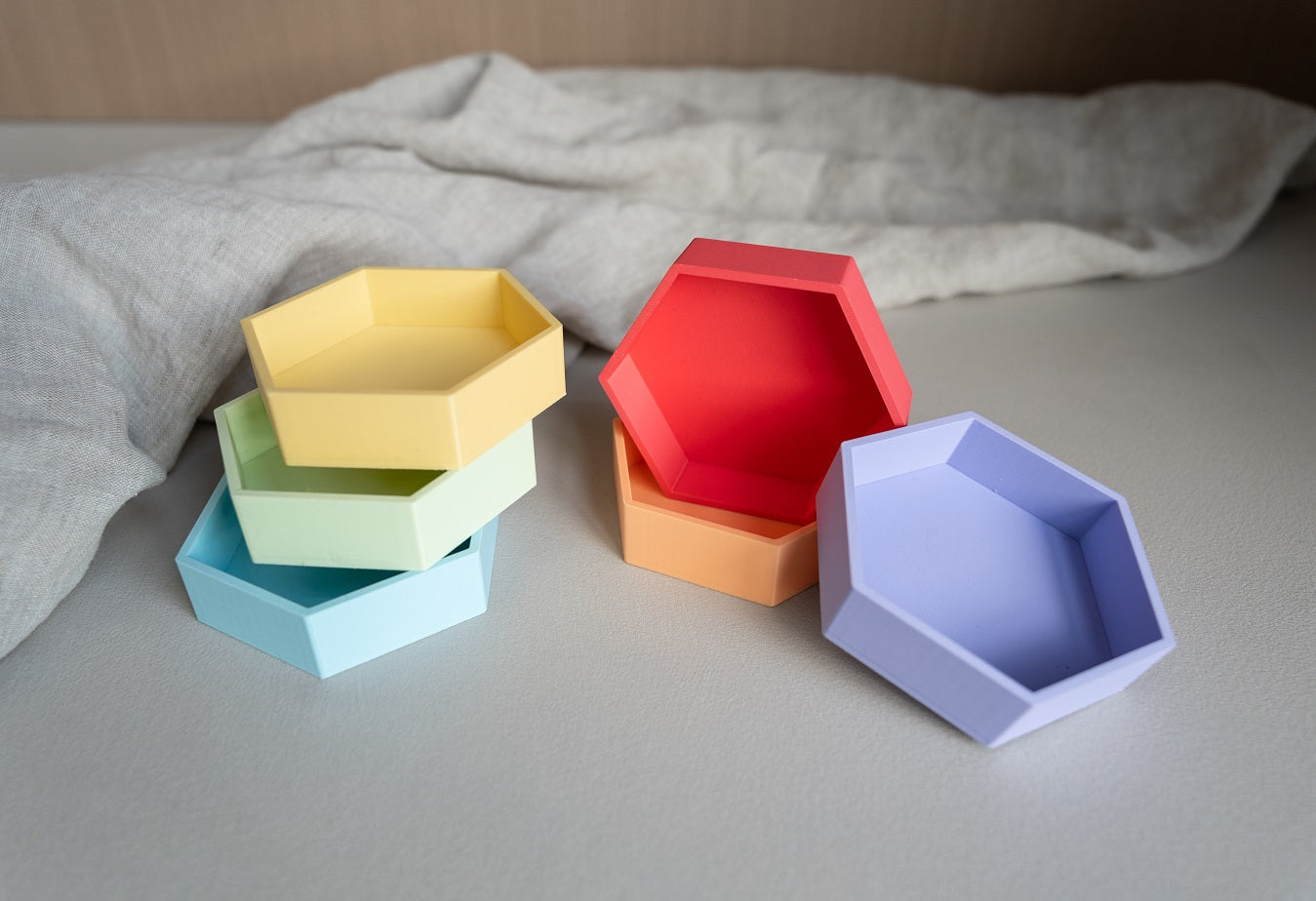 Grennn 'mandigo' pastel zeshoekig