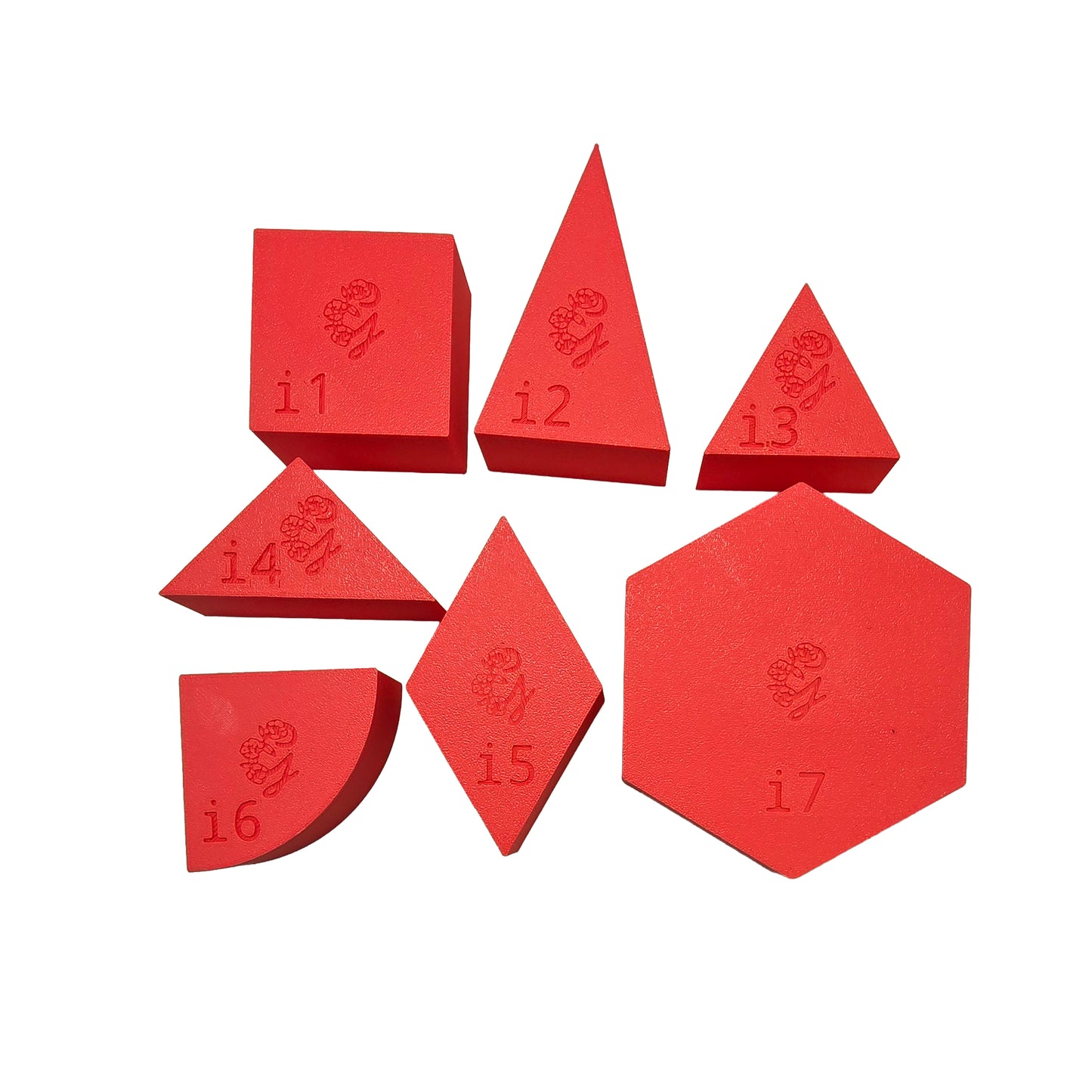 Grennn speelbakje 'mandigo' pastel rood rechte driehoek (I4)