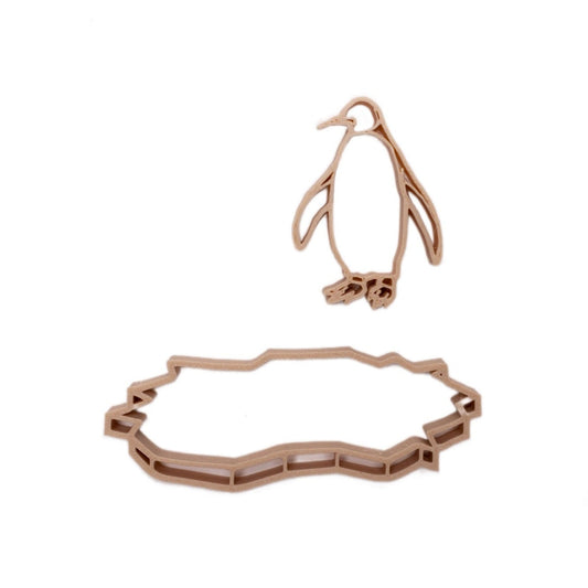 Grennn pinguïn en ijsschots uitsteker