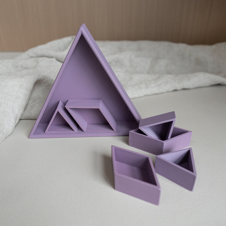 Grennn inlegdriehoek 'mandigo' paars