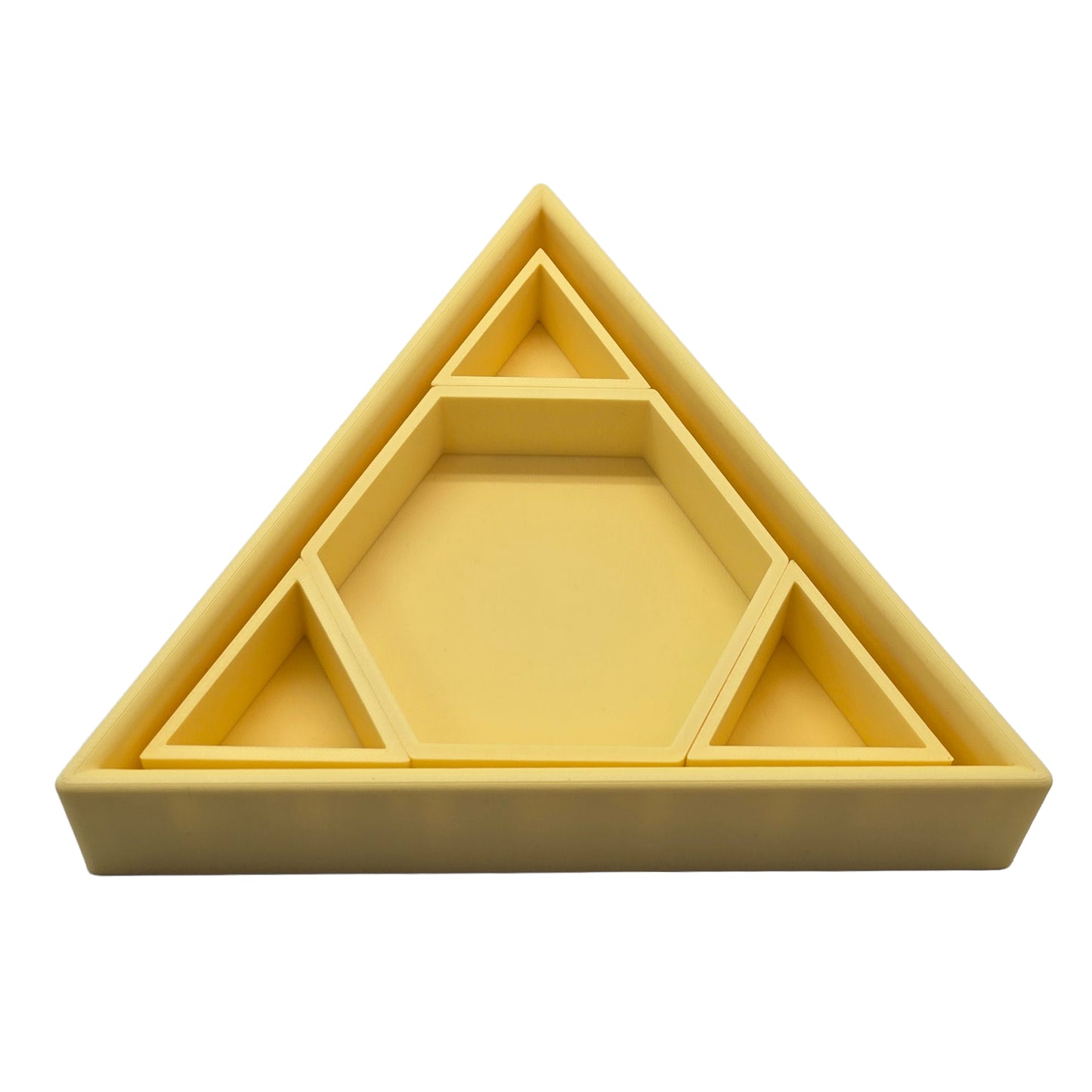 Grennn inlegdriehoek 'mandigo' pastel geel