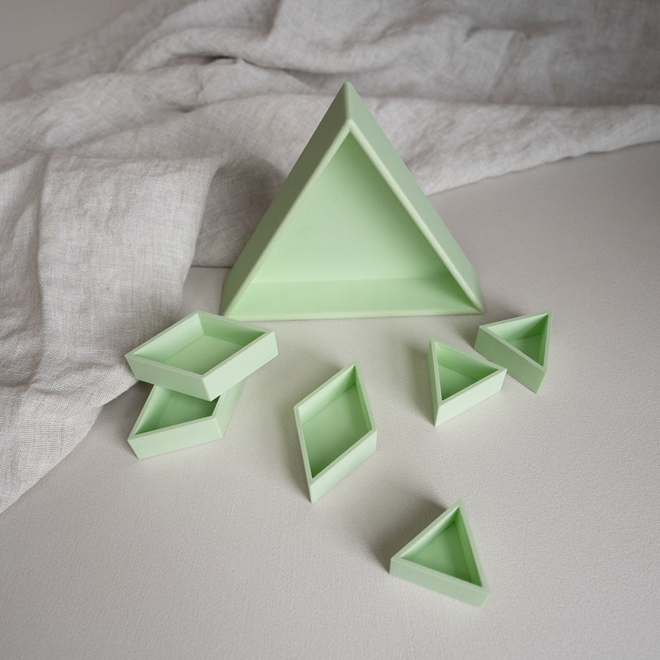 Grennn inlegdriehoek 'mandigo' pastel groen