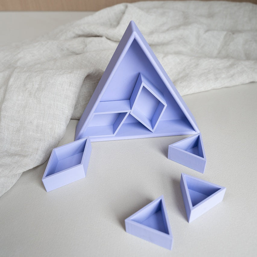 Grennn inlegdriehoek 'mandigo' pastel paars