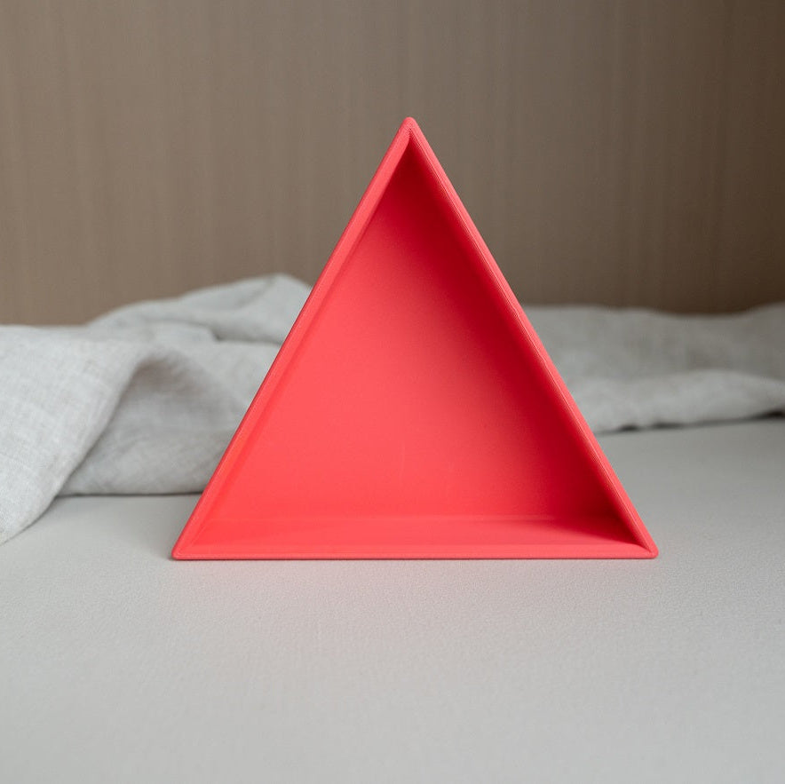 Grennn inlegdriehoek 'mandigo' pastel rood