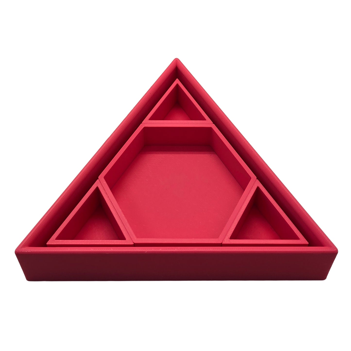 Grennn inlegdriehoek 'mandigo' pastel rood