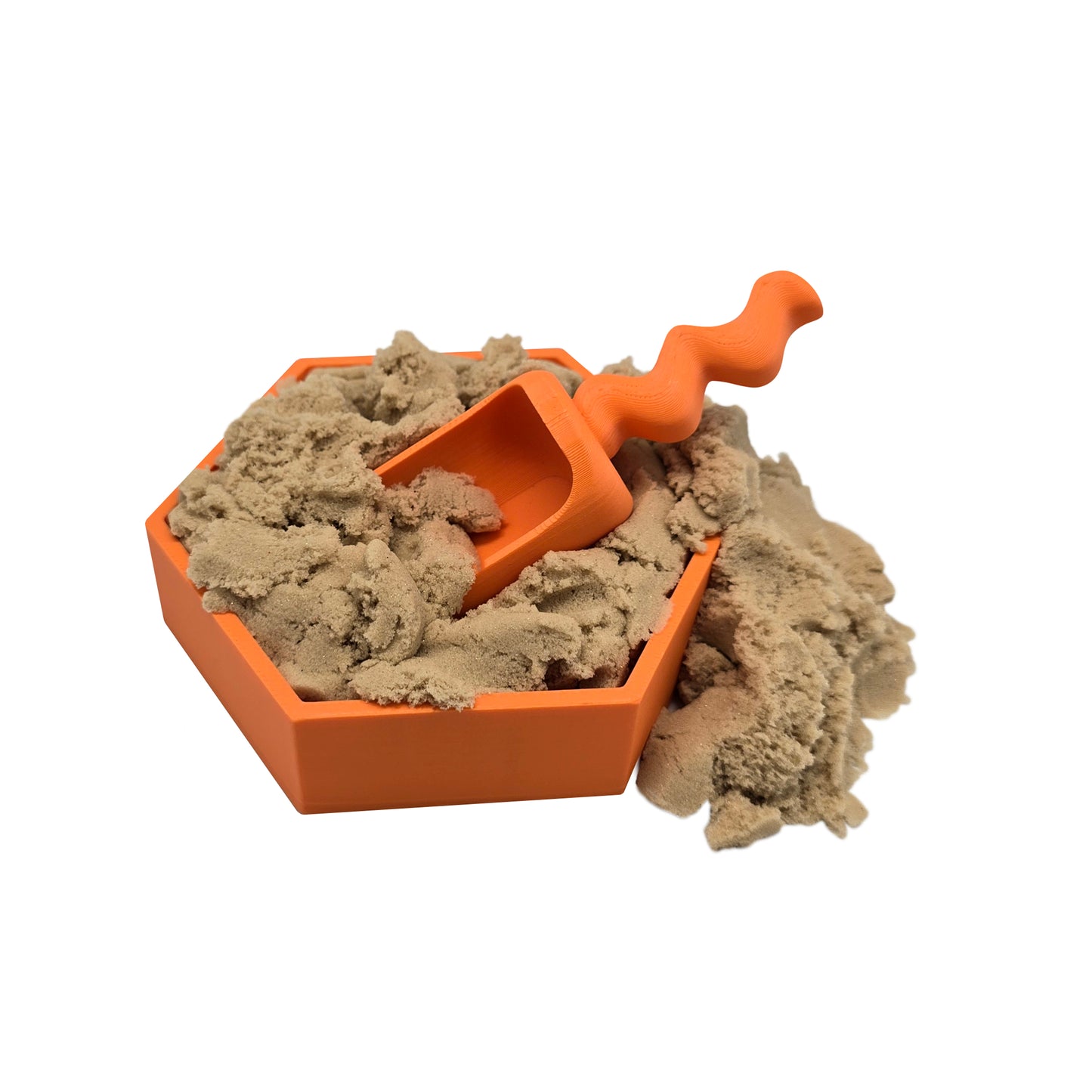 Grennn speelbakje 'mandigo' oranje zeshoekig (B7)