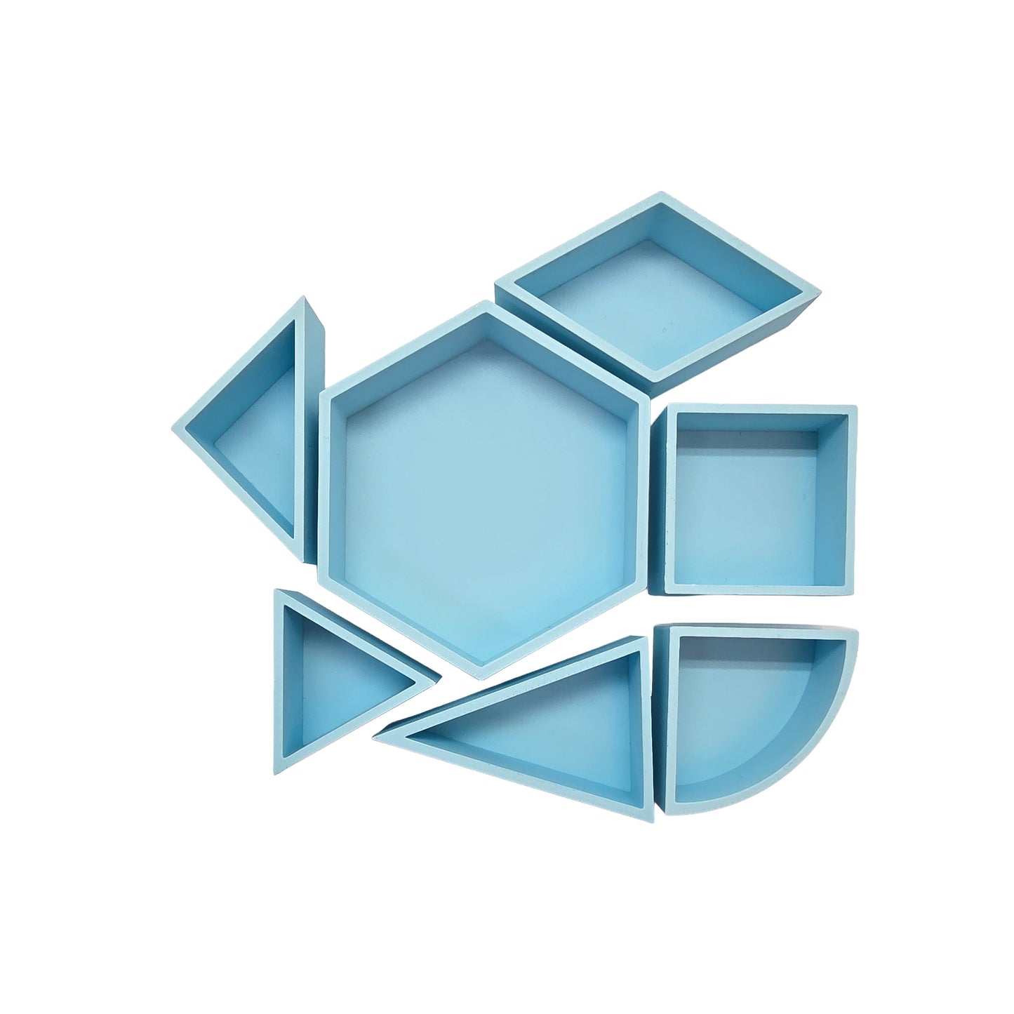 Grennn speelbakje 'mandigo' pastel blauw kwartcirkel (K6)