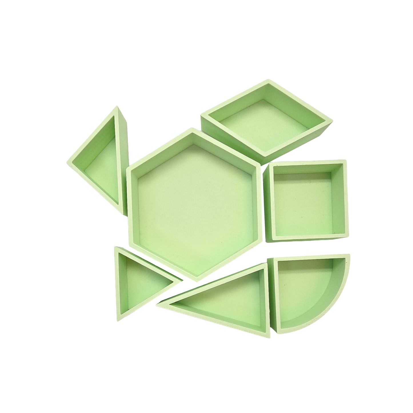 Grennn speelbakje 'mandigo' pastel groen gelijkbenige driehoek (J2)