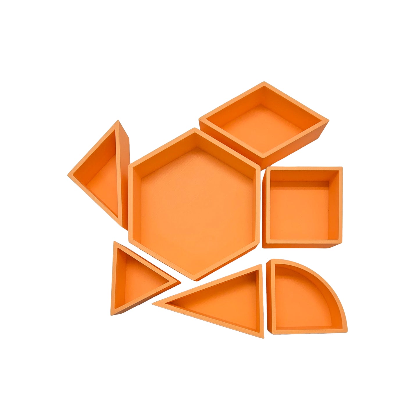 Grennn speelbakje 'mandigo' pastel oranje kwartcirkel (H6)