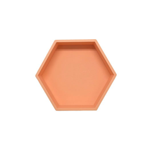 Grennn speelbakje 'mandigo' pastel oranje zeshoekig (H7)